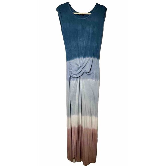 Urban X Umbre Maxi Dress With‎ Ruched Waist, Tie Dye Detail, Bottom Slit Size S - Picture 5 of 9